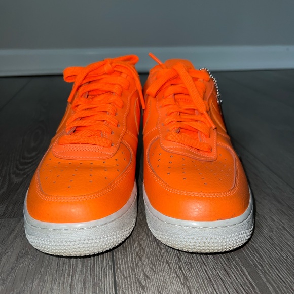 Nike Air Force 1 Low 'Total Orange' 2018 Sneaker Pumpkin Black Just Do It Shoes - Picture 8 of 17